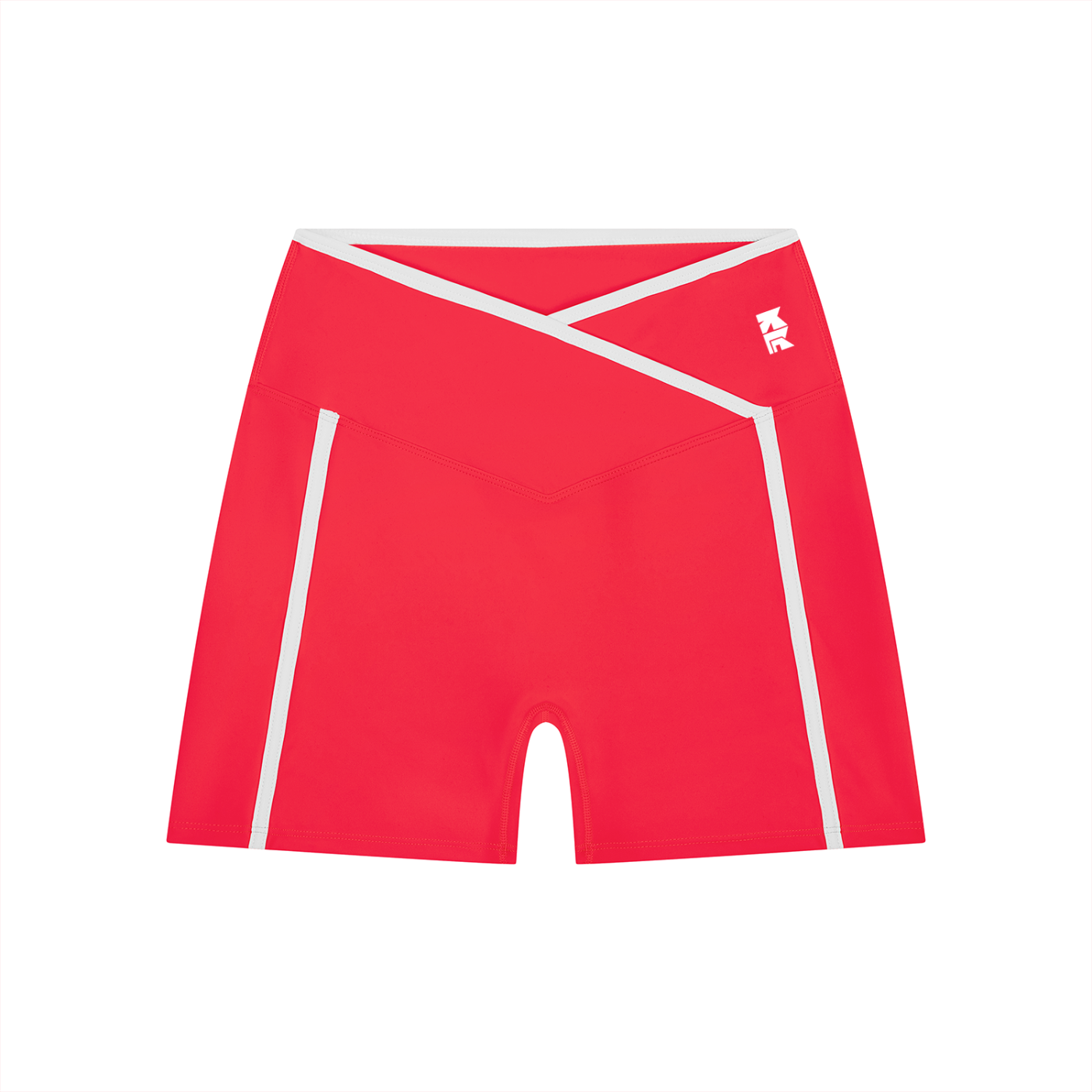 Ladies Color Block High Rise Yoga Shorts